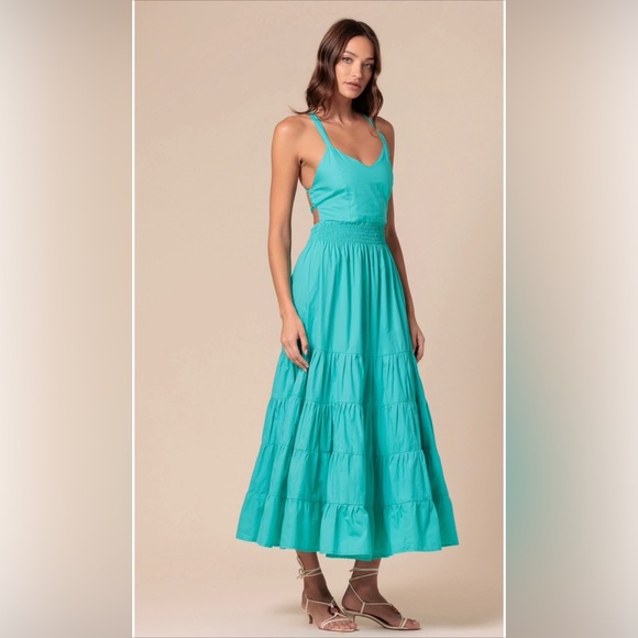 Vibrant Teal Maxi Dress
